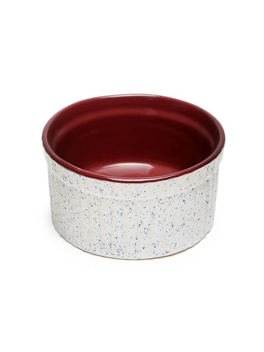 Shilpkara 'Cupcake Delight' Dining Serveware Katori Ceramic Dessert Bowl (White, Purple Pack of 2)