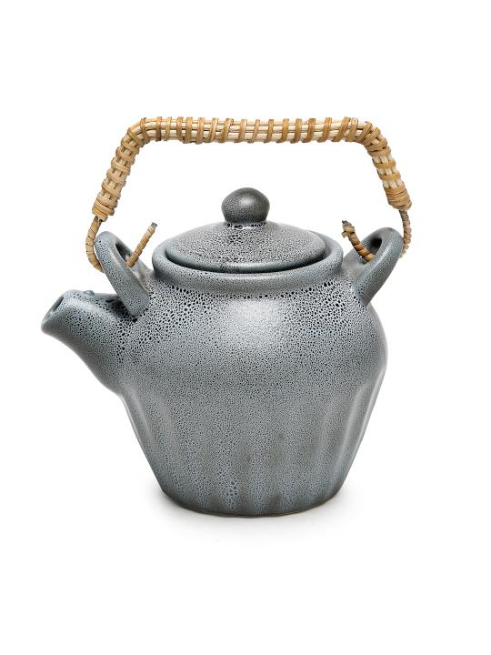 Shilpkara 'Rustic' Handpainted Ceramic Tea Mug & Kettle Tea Set (Microwave Safe)