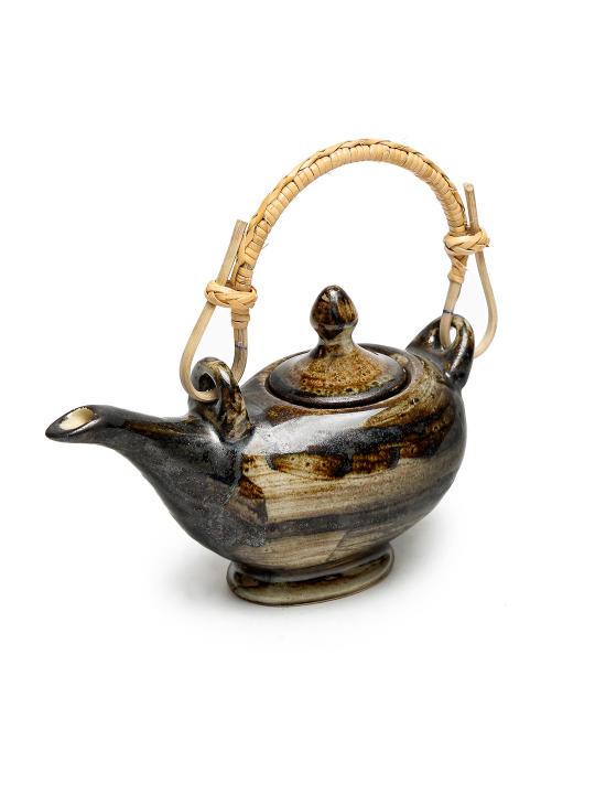 Shilpkara 'Aladin-e-Chirag' Handpainted Ceramic Tea Mug & Kettle Tea Set (Microwave Safe) - Ceramic Cup Kettle Set for Hot Tea Set with Kettle Set Kettle and Cup Single Tea Pot Ceramic Milk Kettle
