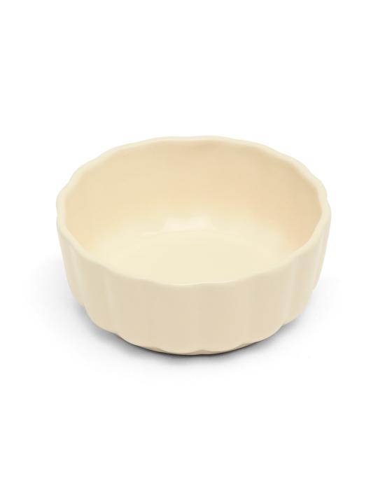 Shilpkara The Ivory Mist Handcrafted Ceramic Serving Chutney Bowls & Pickle Bowls, Ceramic Katoris Chip and Dip Set for Kitchen Ketchup Sauce Bowl (Set of 2)