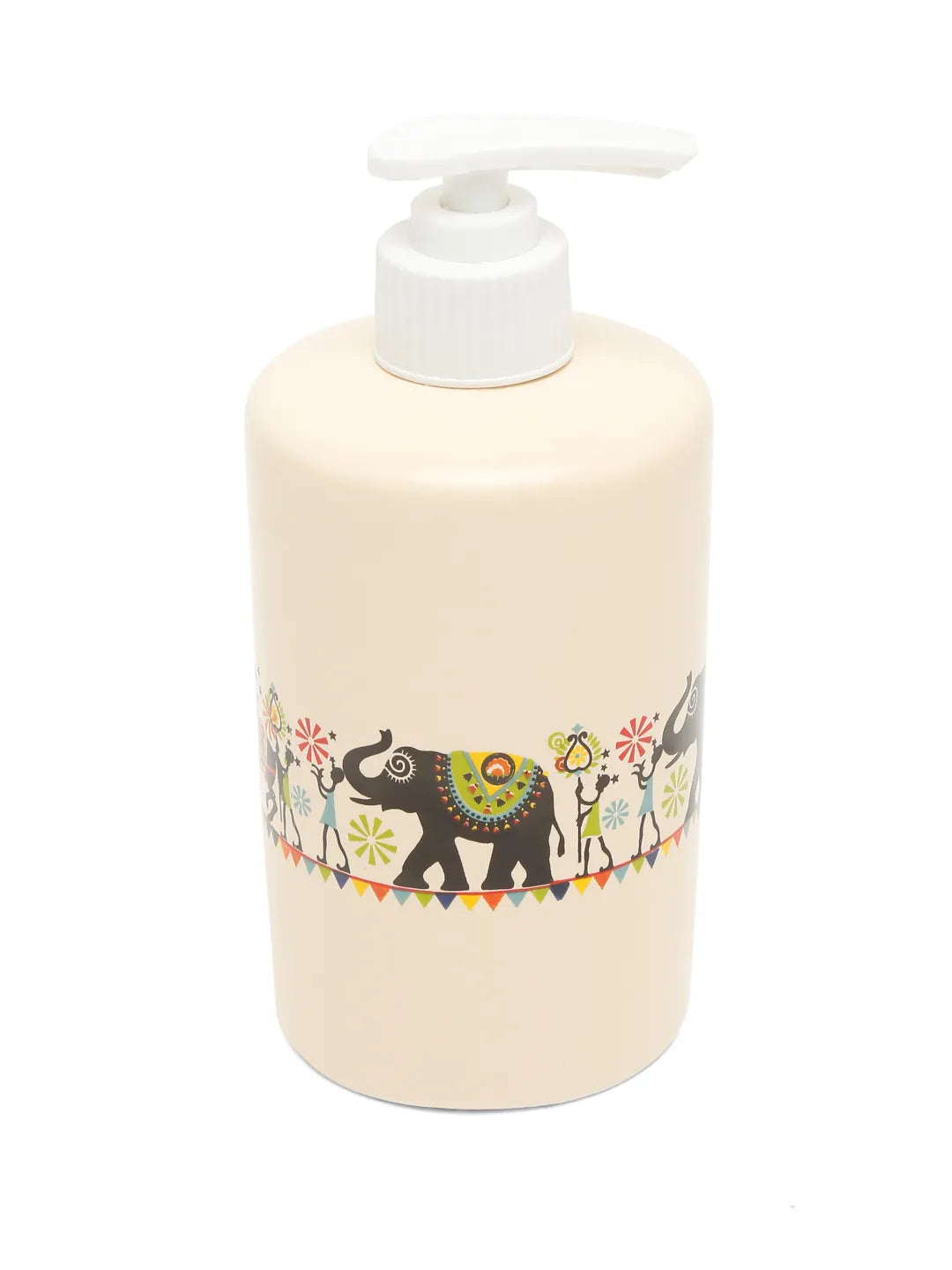 Shilpkara "Traces of the Ancient" Handcrafted Ceramic Bathroom  Accessories Set of 4 (Liquid Soap Dispenser, Soap Dish, Toothbrush Holder, Tumbler)