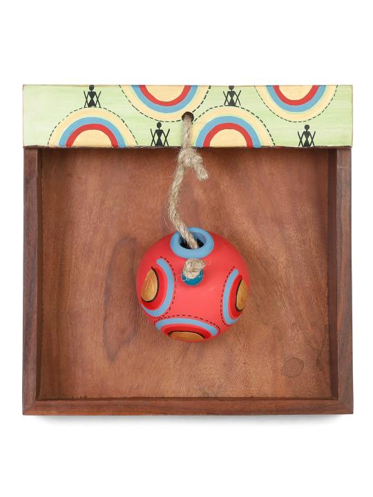 Shilpkara 'Tribal Pot' Wooden Tissue Paper Holder for Table Kitchen Napkin Stand & Napkin Holders for Dining Table with Terracotta Pot Paperweight