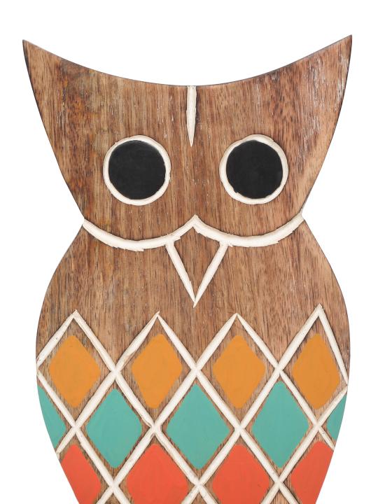 Shilpkara Wooden Owl Decor Book Holders Stand Case and Wooden Home Decorative Kids Room Office Heavy Book End Desk Organizer Book Stopper & Bookends