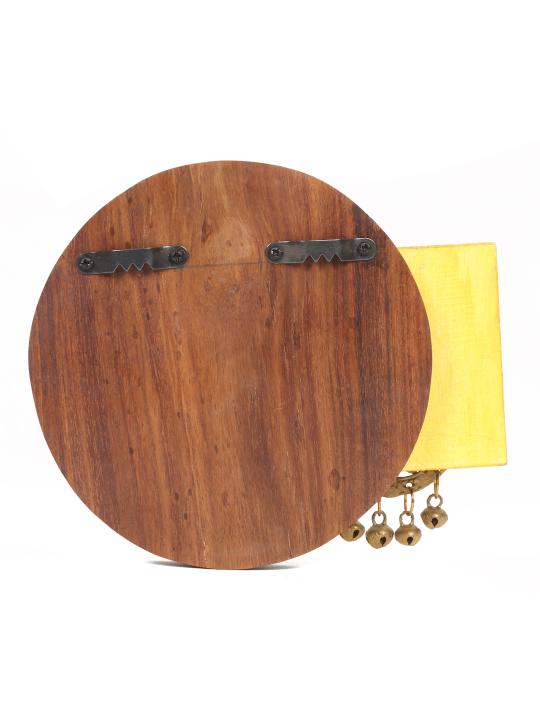 Shilpkara 'Tribal Dhokra Folks' Madhubani Handpainted Wooden Key Holder for Wall (4 Hooks) - Key Stand Keychain Holder for Home Key Hanger Wall Hooks for Hanging Home Decor Key Chain Hanger