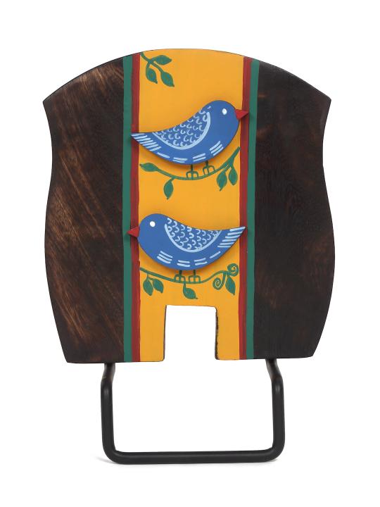 Shilpkara 'Love Birds' Handcrafted Wooden Towel Ring Holder with Curved Handle - Kitchen Towel Holder for Kitchen Face & Hand Towel Stand Hangers Bathroom Towel Ring for Wash Basin Bedroom Wall DÃ©cor