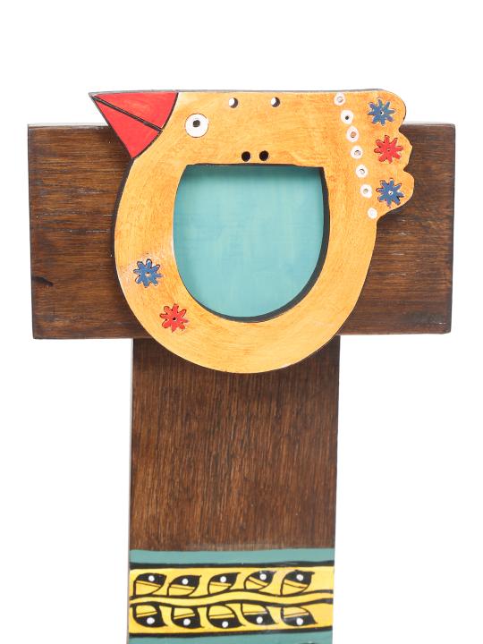Shilpkara 'Tribal Bird' Handcrafted Towel Ring Holder in Mango Wood - Kitchen Towel Holder for Kitchen Face & Hand Towel Stand Hangers Bathroom Towel Ring for Wash Basin Bedroom Wall DÃ©cor