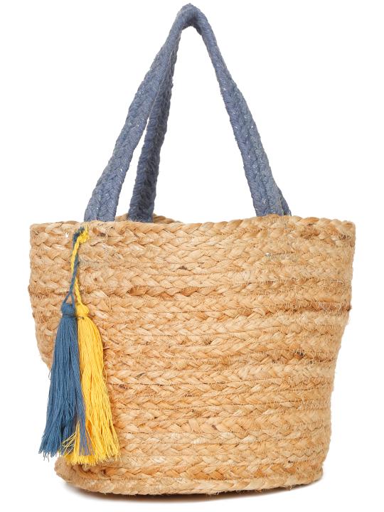 Shilpkara Nature's Nest Handwoven Organic Natural Jute Planter Cum Eco-Friendly Cotton Dori Storage Basket (Brown)